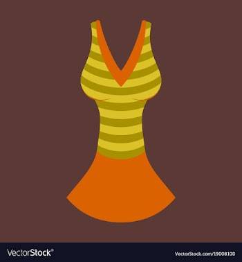 Icon in flat design fashion clothes summer dress vector image