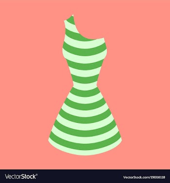 Icon in flat design fashion clothes summer dress vector image