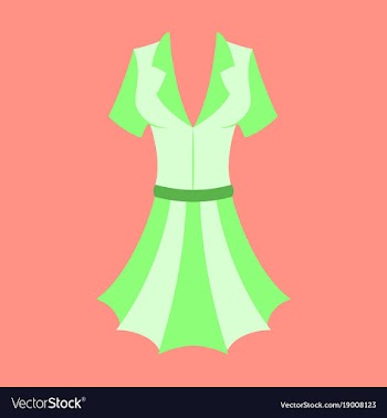 Icon in flat design fashion clothes summer dress vector image