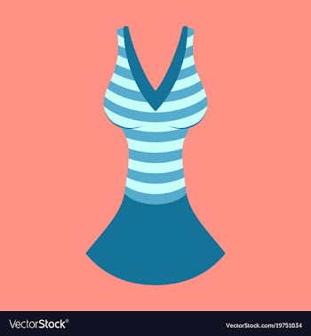 Icon in flat design fashion clothes summer dress vector image