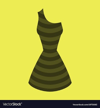 Icon in flat design fashion clothes summer dress vector image