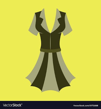 Icon in flat design fashion clothes summer dress vector image