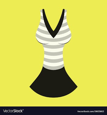 Icon in flat design fashion clothes summer dress vector image