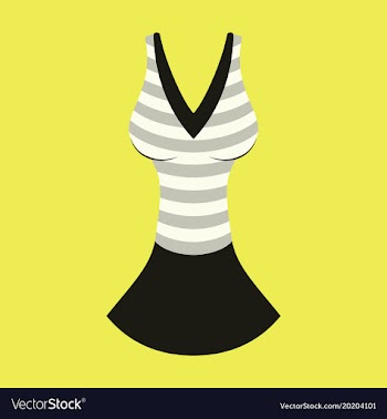 Icon in flat design fashion clothes summer dress vector image