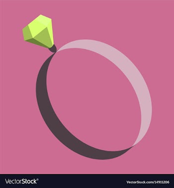 Icon in flat design fashion engagement ring vector image