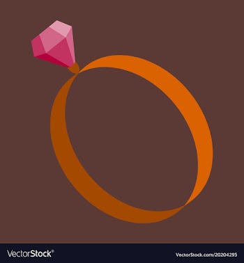 Icon in flat design fashion engagement ring vector image