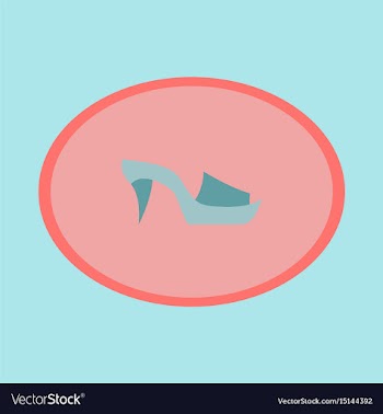Icon in flat design fashion footwear flip flops vector image