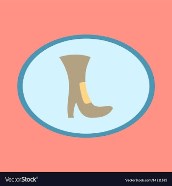 Icon in flat design fashion footwear high-heeled vector image