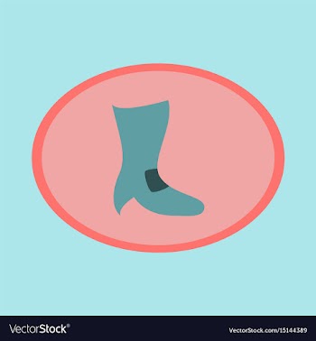 Icon in flat design fashion footwear high-heeled vector image