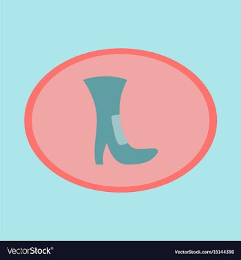 Icon in flat design fashion footwear high-heeled vector image