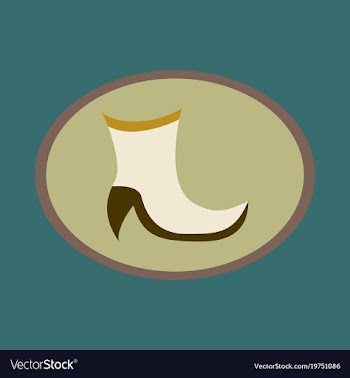 Icon in flat design fashion footwear high-heeled vector image