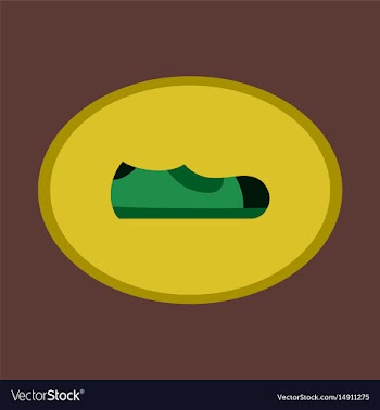 Icon in flat design fashion footwear man shoe vector image