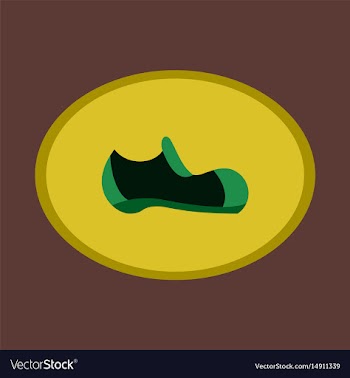 Icon in flat design fashion footwear man shoe vector image