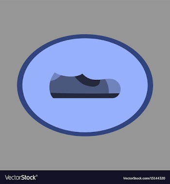 Icon in flat design fashion footwear man shoe vector image
