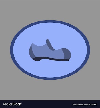 Icon in flat design fashion footwear man shoe vector image