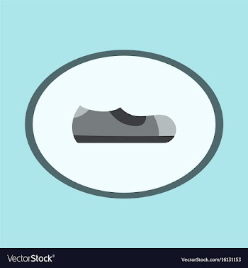 Icon in flat design fashion footwear man shoe vector image