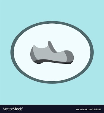 Icon in flat design fashion footwear man shoe vector image