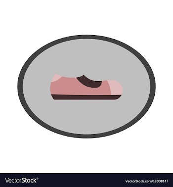 Icon in flat design fashion footwear man shoe vector image