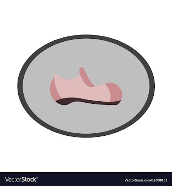 Icon in flat design fashion footwear man shoe vector image