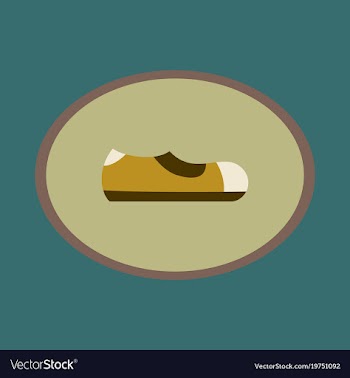 Icon in flat design fashion footwear man shoe vector image