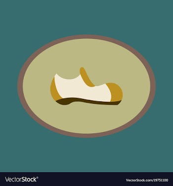 Icon in flat design fashion footwear man shoe vector image