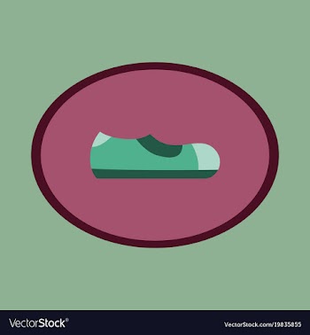Icon in flat design fashion footwear man shoe vector image