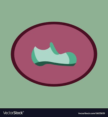 Icon in flat design fashion footwear man shoe vector image