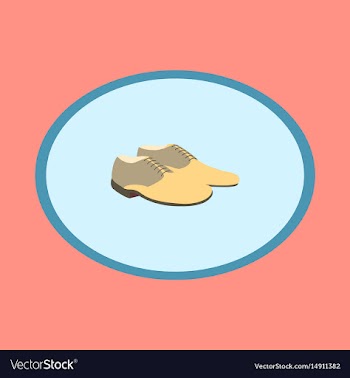 Icon in flat design fashion footwear pair of men vector image