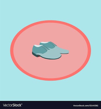 Icon in flat design fashion footwear pair of men vector image