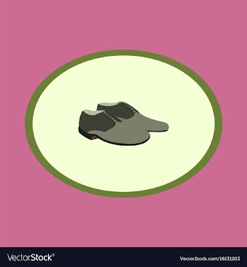 Icon in flat design fashion footwear pair of men vector image