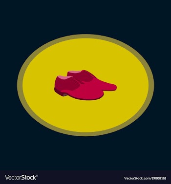 Icon in flat design fashion footwear pair of men vector image