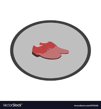 Icon in flat design fashion footwear pair of men vector image