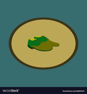 Icon in flat design fashion footwear pair of men vector image