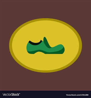 Icon in flat design fashion footwear shoe vector image