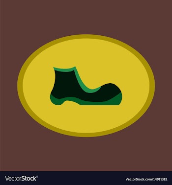 Icon in flat design fashion footwear shoe vector image