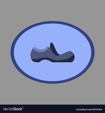 Icon in flat design fashion footwear shoe vector image