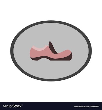Icon in flat design fashion footwear shoe vector image