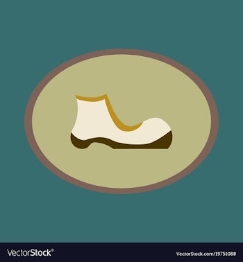 Icon in flat design fashion footwear shoe vector image