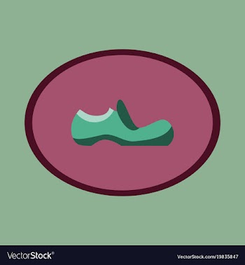Icon in flat design fashion footwear shoe vector image