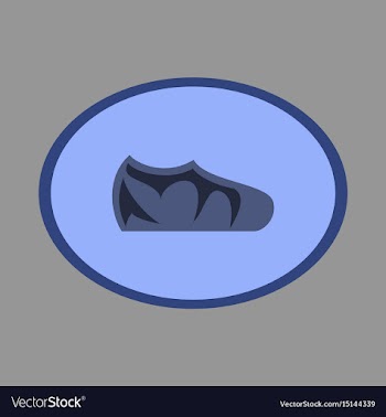 Icon in flat design fashion footwear sport shoes vector image
