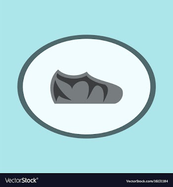 Icon in flat design fashion footwear sport shoes vector image