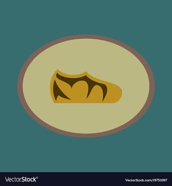 Icon in flat design fashion footwear sport shoes vector image