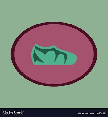 Icon in flat design fashion footwear sport shoes vector image