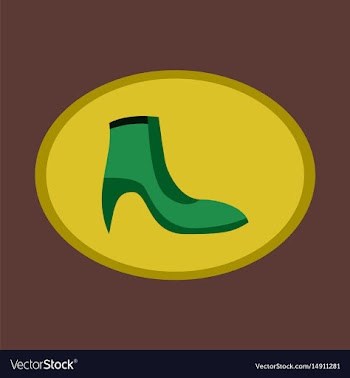 Icon in flat design fashion footwear women boot vector image