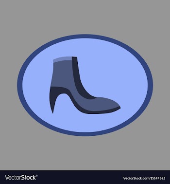 Icon in flat design fashion footwear women boot vector image
