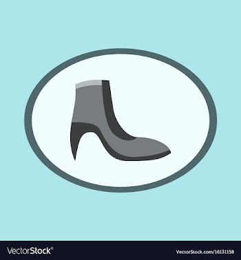 Icon in flat design fashion footwear women boot vector image