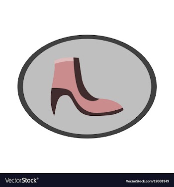 Icon in flat design fashion footwear women boot vector image