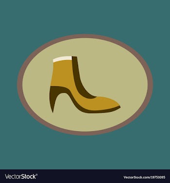 Icon in flat design fashion footwear women boot vector image