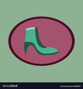 Icon in flat design fashion footwear women boot vector image