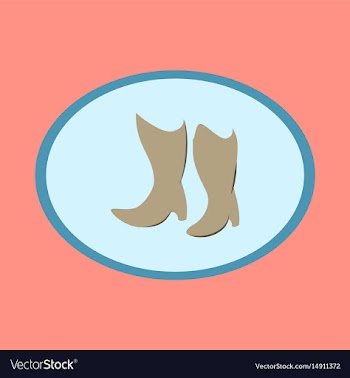 Icon in flat design fashion footwear women boots vector image